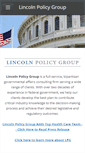 Mobile Screenshot of lincolnpolicygroup.com